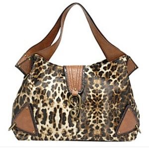 Jessica Simpson leopard tote handbag